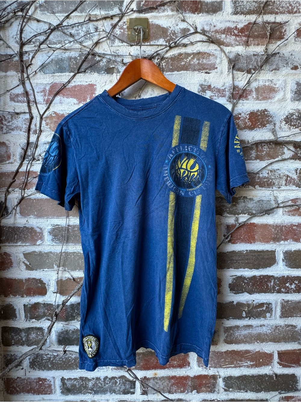 Affliction American Customs Evil Spirit Speedmaster Eagle Graphic Tee Small